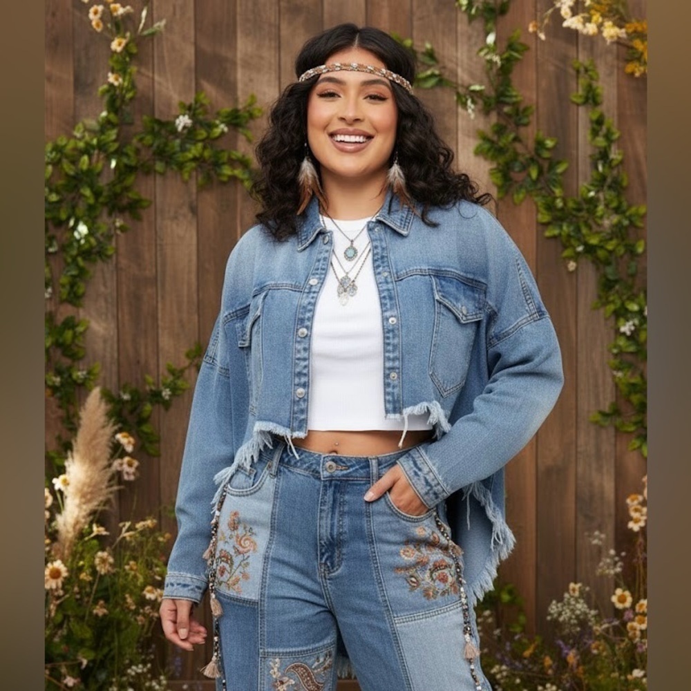 Denim hi lo Jacket